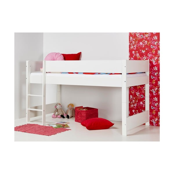 Bílá dětská patrová postel s bezpečnostními postranními pelestmi Manis-h Argos, 90 x 200 cm-image-1