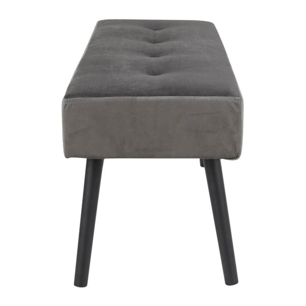 Šedá sametová lavice Bonami Essentials Skiby-image-3