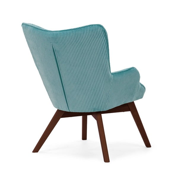 Tyrkysové manšestrové křeslo Niko – Ropez-image-3