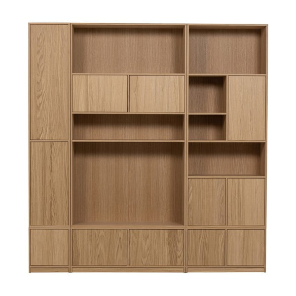 Modulární knihovna v dekoru dubu v přírodní barvě 217x243 cm Modulair – vtwonen