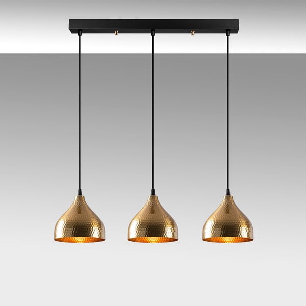 Závěsné svítidlo ve zlaté barvě s kovovým stínidlem Tattoo – Opviq lights-image-4