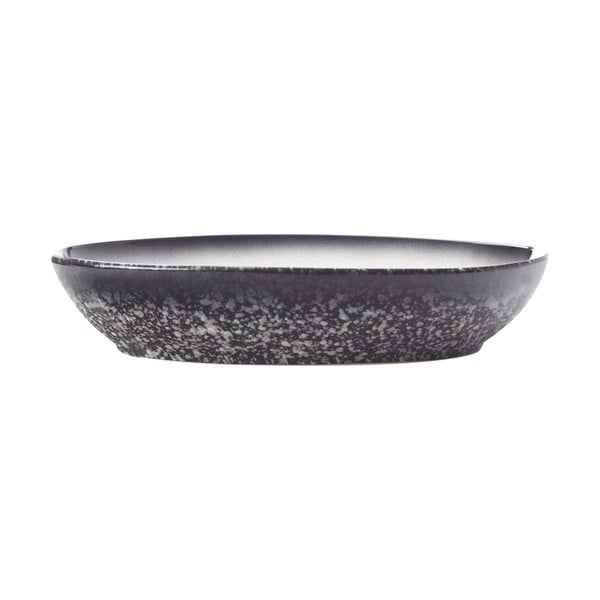 Bílo-černá keramická oválná miska Maxwell & Williams Caviar, délka 30 cm