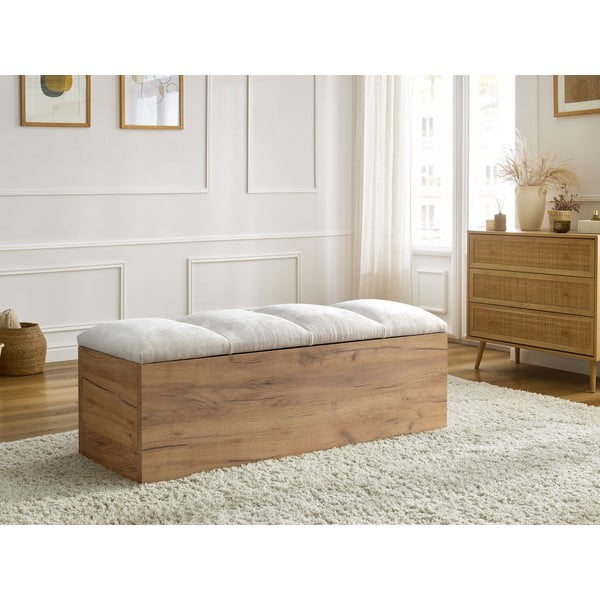 Lavice ve světle šedé a přírodní barvě Kumo – Bobochic Paris-image-1