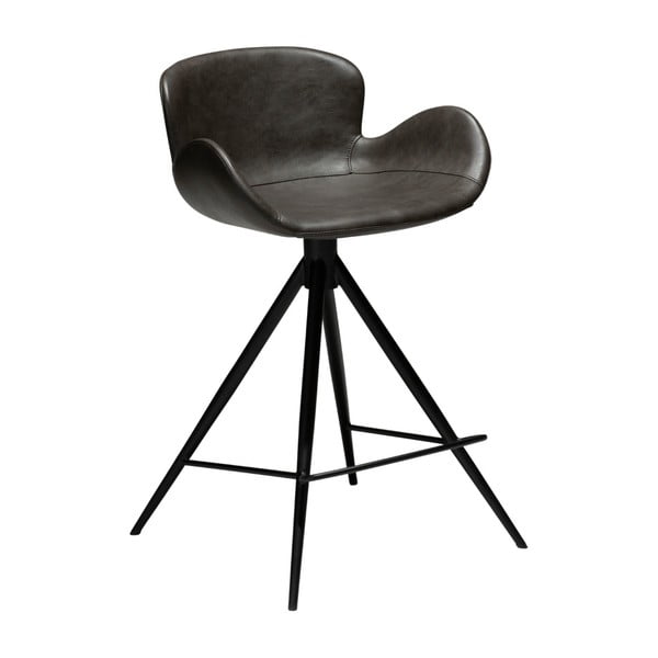 Tmavě šedá barová židle z eko kůže DAN–FORM Denmark Gaia, výška 87 cm