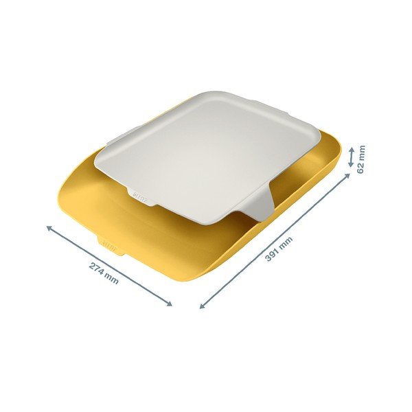 Žlutý odkladač na dokumenty s organizérem Leitz Cosy-image-4