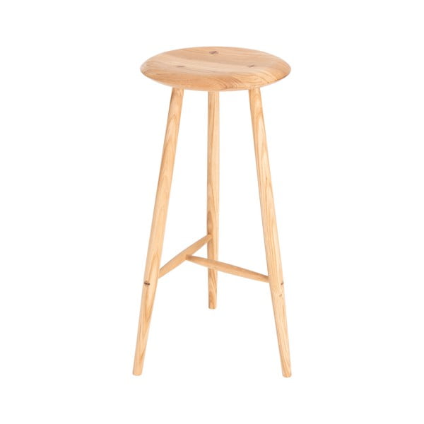 Barová stolička z dubového dřeva v přírodní barvě (výška sedáku 75 cm) Blanc – Gazzda-image-3