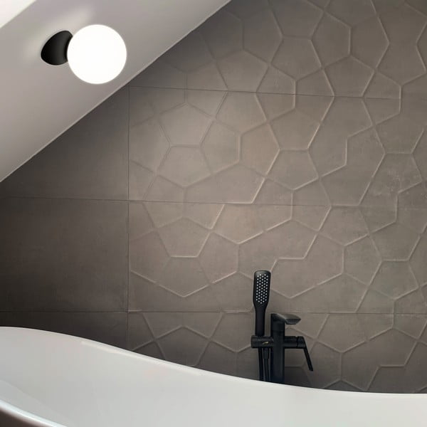 Černé nástěnné svítidlo SULION Volga, ø 12 cm-image-1