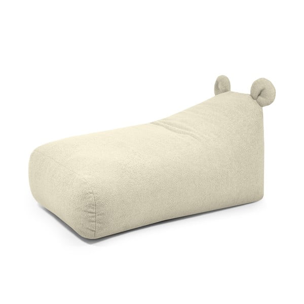 Krémový dětský sedací vak z textilie bouclé Snug 130 Bear – SLOWDOWN