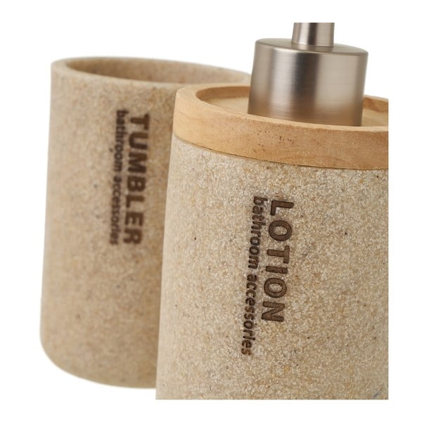 Béžová sada doplňků do koupelny – Casa Selección-image-1