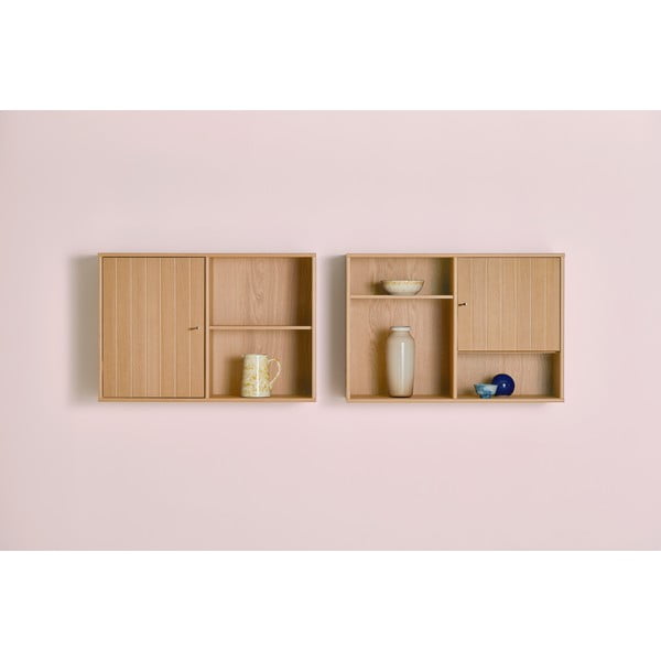 Závěsná knihovna v dekoru dubu v přírodní barvě 89x61 cm Mistral – Hammel Furniture-image-1