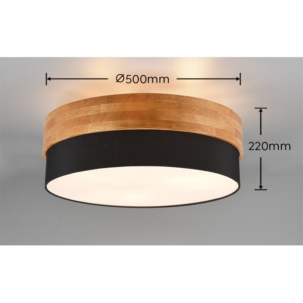 Stropní svítidlo v bílo-přírodní barvě s textilním stínidlem Seasons – Trio-image-4