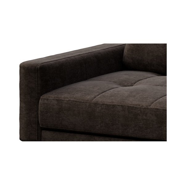 Tmavě hnědé křeslo MESONICA Musso Tufted-image-4