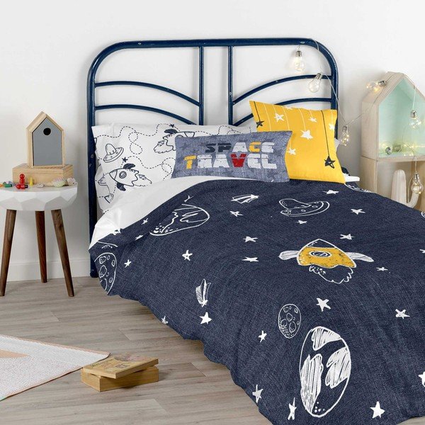 Set povlaku na přikrývku a polštář s potiskem Baleno Starspace, 140 x 200 cm-image-2