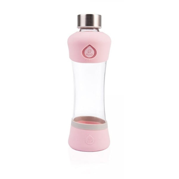 Růžová láhev z borosilikátového skla Equa Active Berry, 550 ml