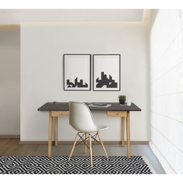 Pracovní stůl v dekoru dubu 70x140 cm Nice – Woodman-image-1