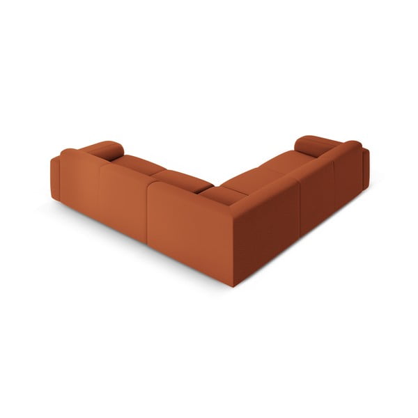 Hnědá rohová pohovka z textilie bouclé (variabilní roh/do L) Molino – Micadoni Home-image-3