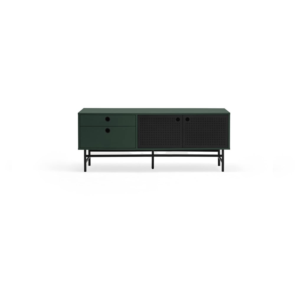 Tmavě zelený TV stolek 140x52 cm Punto - Teulat