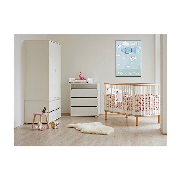 Bílá dětská postýlka z bukového dřeva Flexa Baby, 70 x 140 cm-image-2