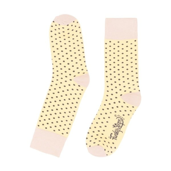 Žluté ponožky Funky Steps Dotty, velikost 35 – 39