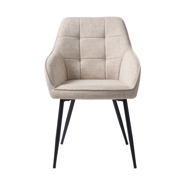 Béžové čalouněné jídelní křeslo s područkami Nolan – Unique Furniture-image-2