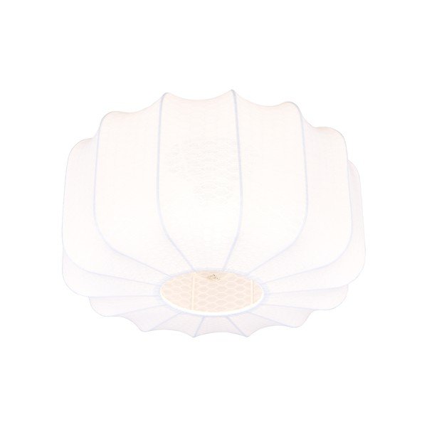 Bílé kovové stropní svítidlo s textilním stínidlem ø 40 cm Madleine – Reality-image-3