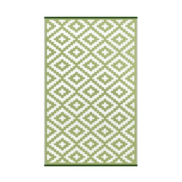 Zelenobílý oboustranný venkovní koberec Green Decore Kranda, 120 x 180 cm