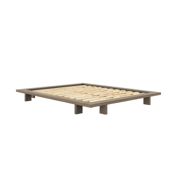 Hnědá dvoulůžková postel z borovicového dřeva s roštem 160x200 cm Japan – Karup Design