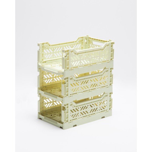 Sada 3 žlutých úložných boxů Little Nice Things Caja-image-3