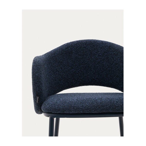Tmavě modrá barová židle (výška sedáku 65 cm) Maina – Kave Home-image-2