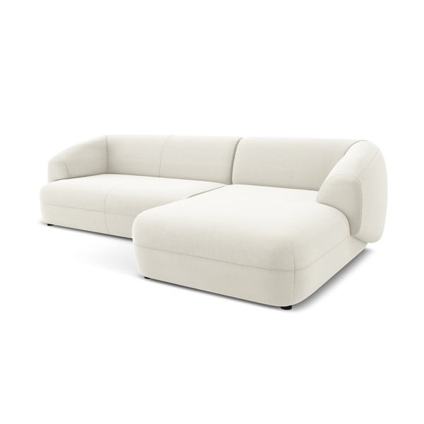 Bílá sametová rohová pohovka (pravý roh) Moana – Makamii-image-4