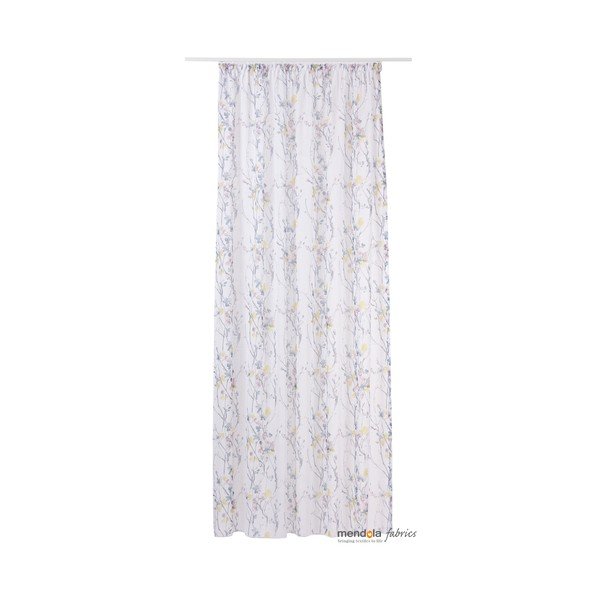Šedo-bílá záclona 300x260 cm Olivia – Mendola Fabrics