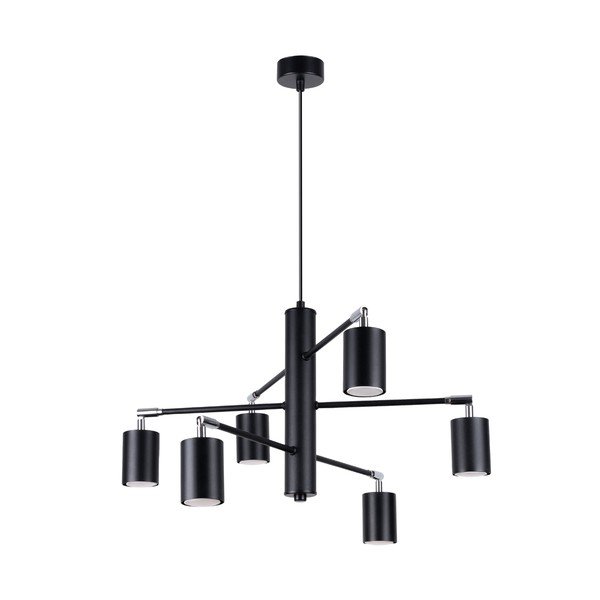 Černé kovové závěsné svítidlo Virta – Sollux