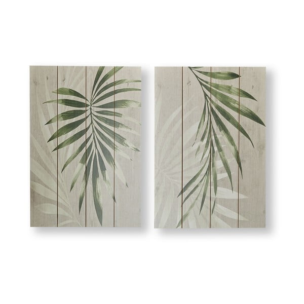 Sada 2 nástěnných obrazů Graham & Brown Peaceful Palm Leaves