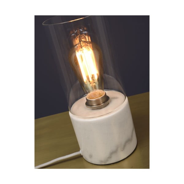 Bílá mramorová stolní lampa Citylights Athens, výška 25 cm-image-3