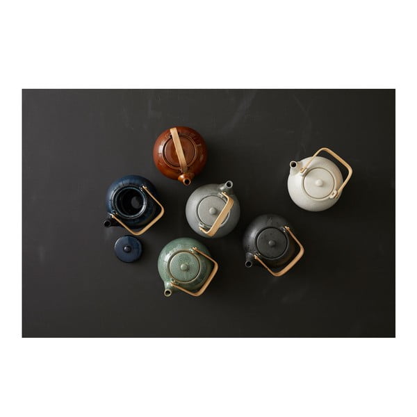 Zelená keramická konvice na čaj se sítkem 1,2 l Gastro Green – Bitz-image-1