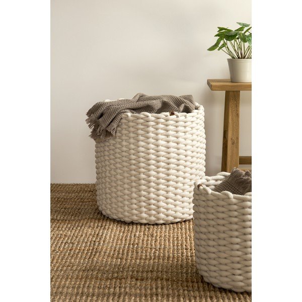 Látkový košík ø 40x40 cm Peach Skin Round XL – Bigso-image-3