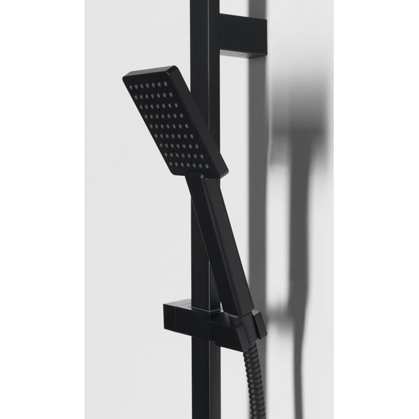 Matně černý sprchový set z nerezové oceli s ruční sprchou a posuvným držákem 70 cm – Sapho-image-2