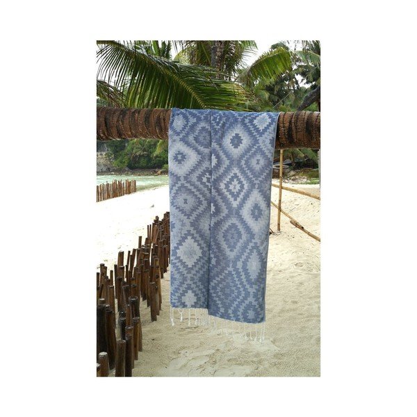 Hammam osuška Vive Blue, 95x180 cm-image-1