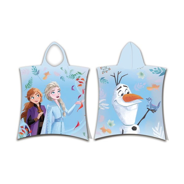 Modré froté dětské pončo Frozen 2 – Jerry Fabrics
