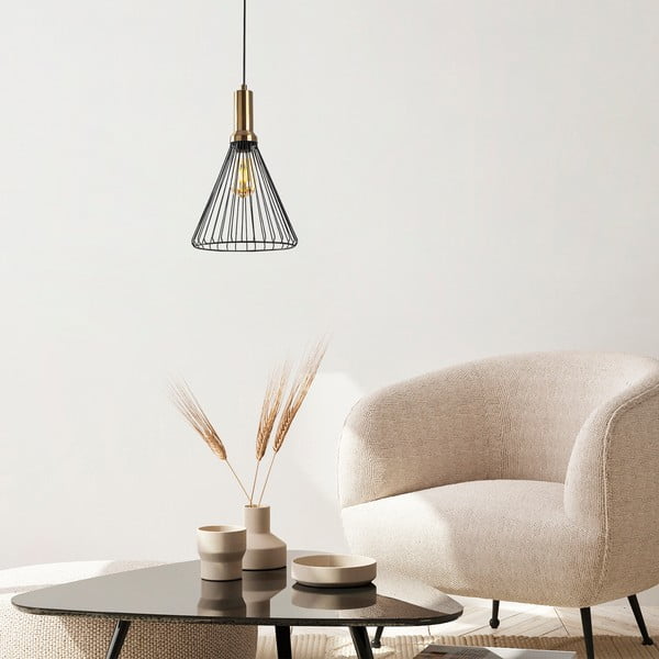 Černé závěsné svítidlo s kovovým stínidlem ø 24 cm Dear – Opviq lights-image-2