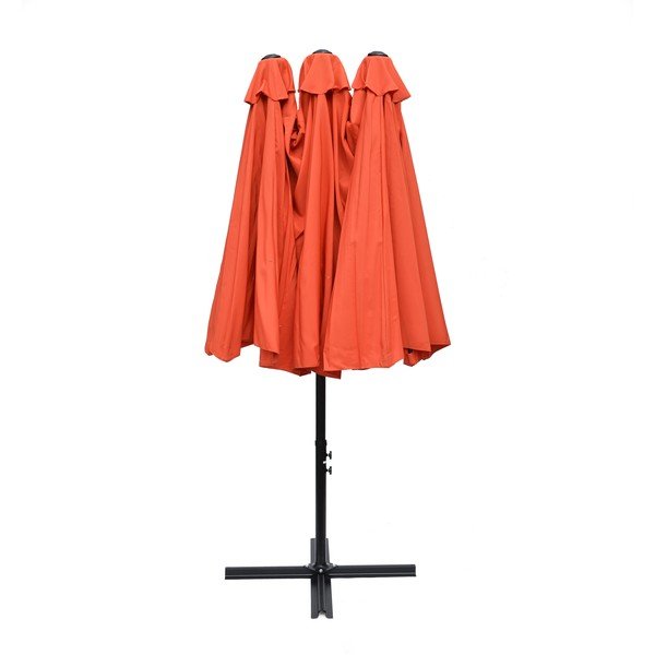 Oranžový slunečník 456x270 cm Double - Rojaplast-image-2