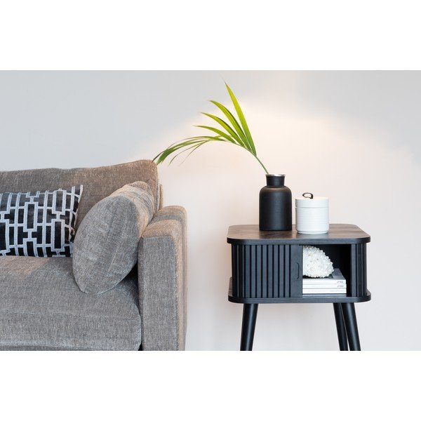 Černý noční stolek v dekoru jasanu Barbier – Zuiver-image-4