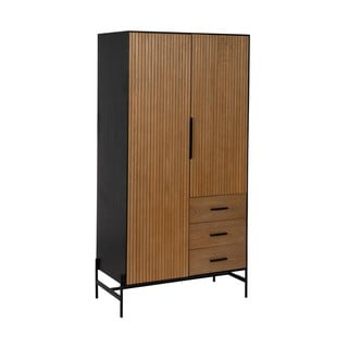 Šatní skříň v dekoru jasanu v přírodní barvě 104x203 cm – Ixia