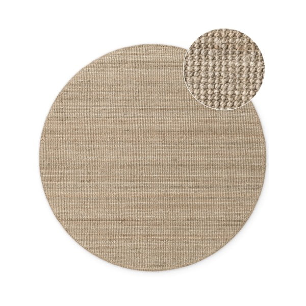 Jutový kulatý koberec taupe ø 200 cm Bouclé Jaipur – Hanse Home