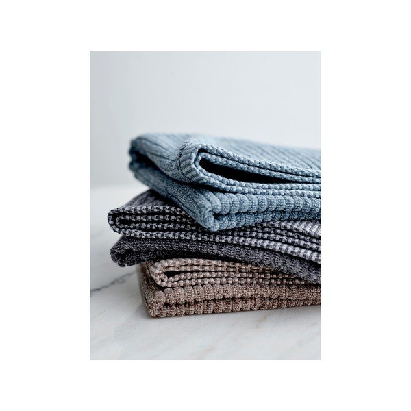 Šedý ručník z organické bavlny 50x100 cm Melange - Södahl-image-1