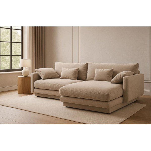 Béžová rohová pohovka (pravý roh) Torino – Micadoni Home-image-1