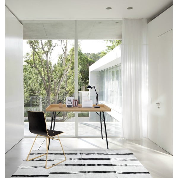 Pracovní stůl s deskou v dubovém dekoru 52x115 cm Rayburn – Woodman-image-4