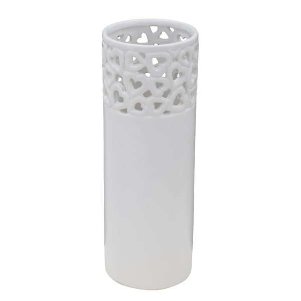 Bílá porcelánová váza Mauro Ferretti Amour, výška 28 cm