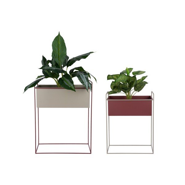 Kovové stojany na květiny v sadě 2 ks (výška 65 cm) Reina – PT LIVING-image-2