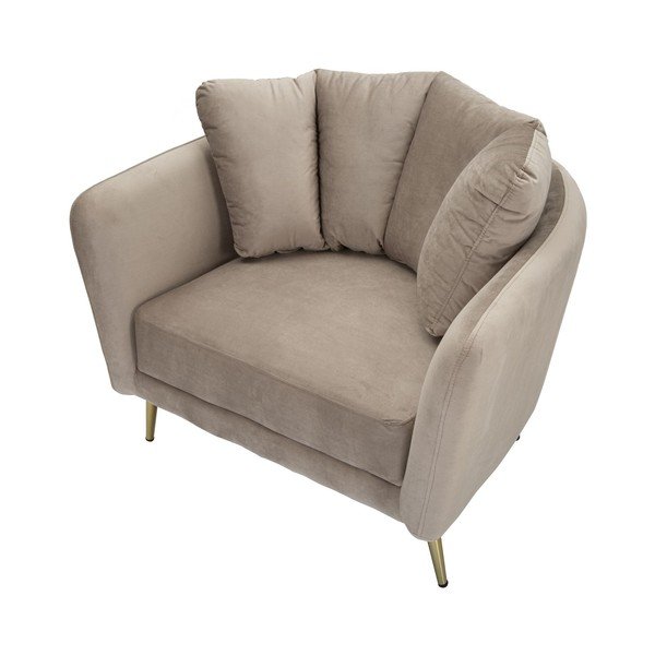 Taupe sametové křeslo Kiev – Mauro Ferretti-image-3